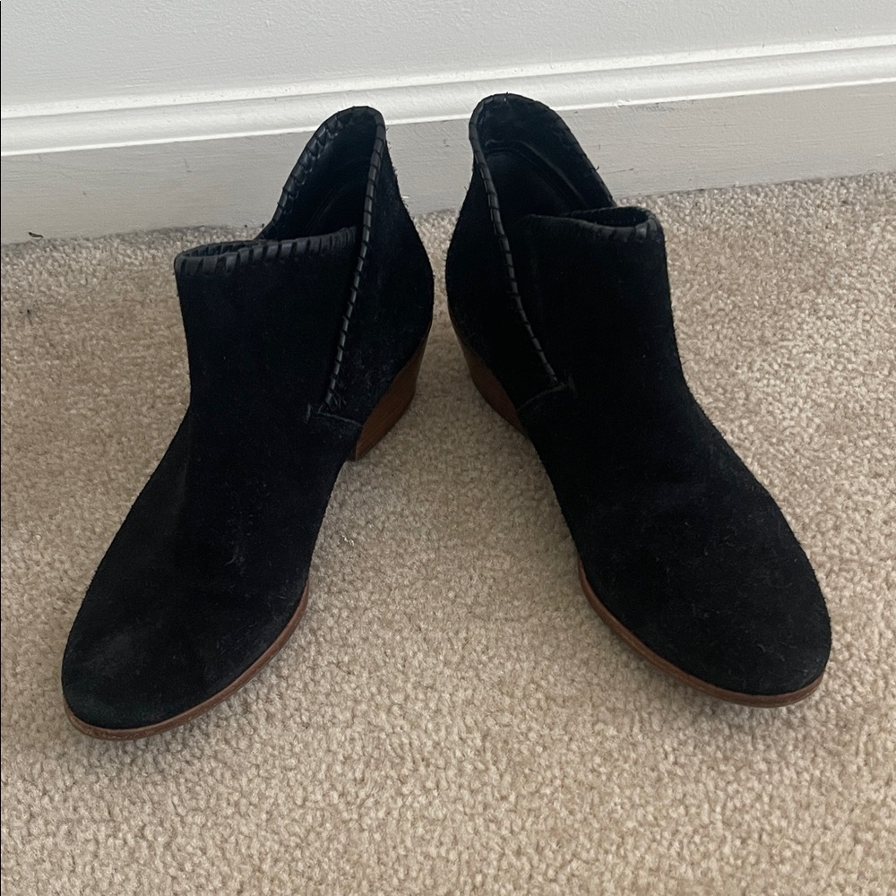 Jack Rogers Black Suede Ankle Booties